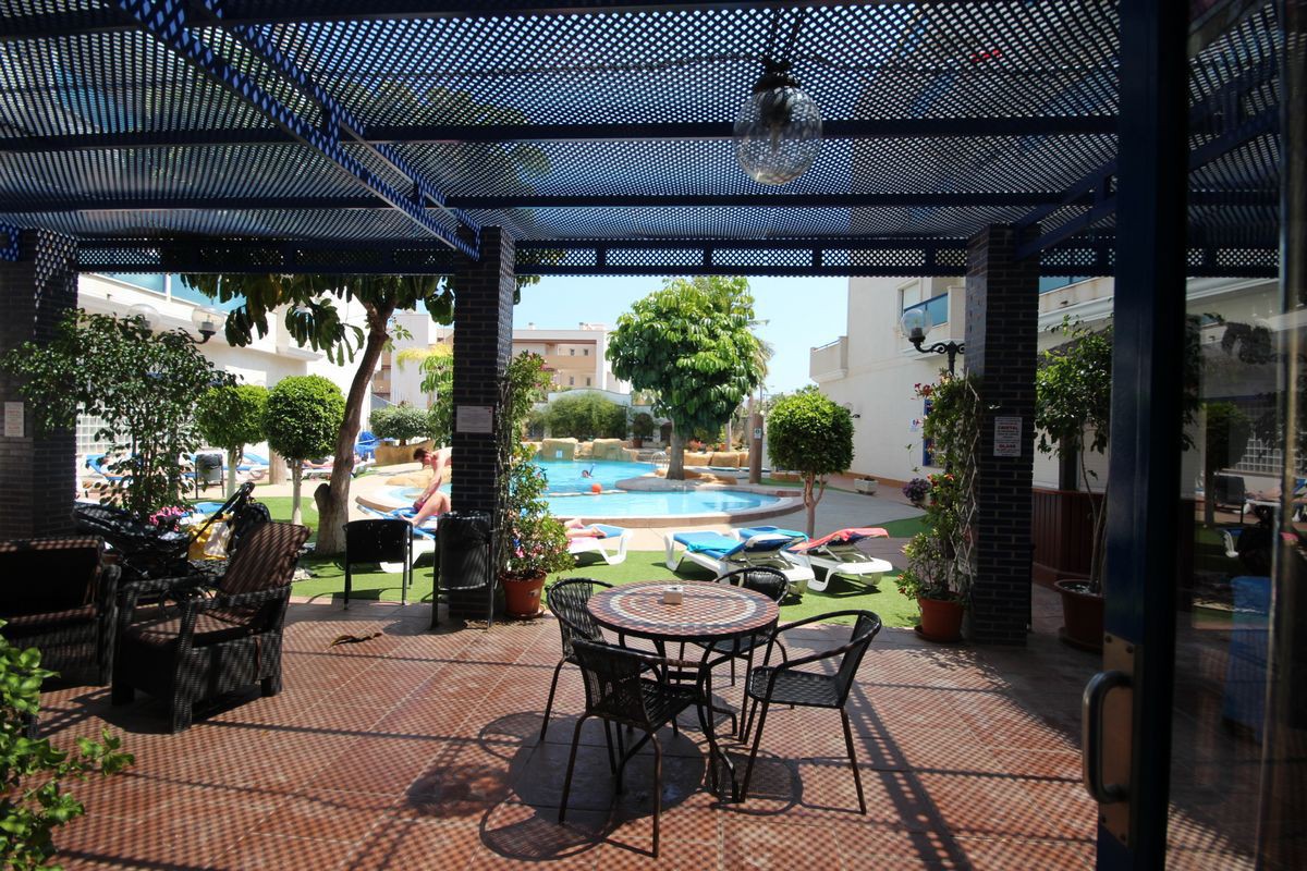 The view of the swimming pool.